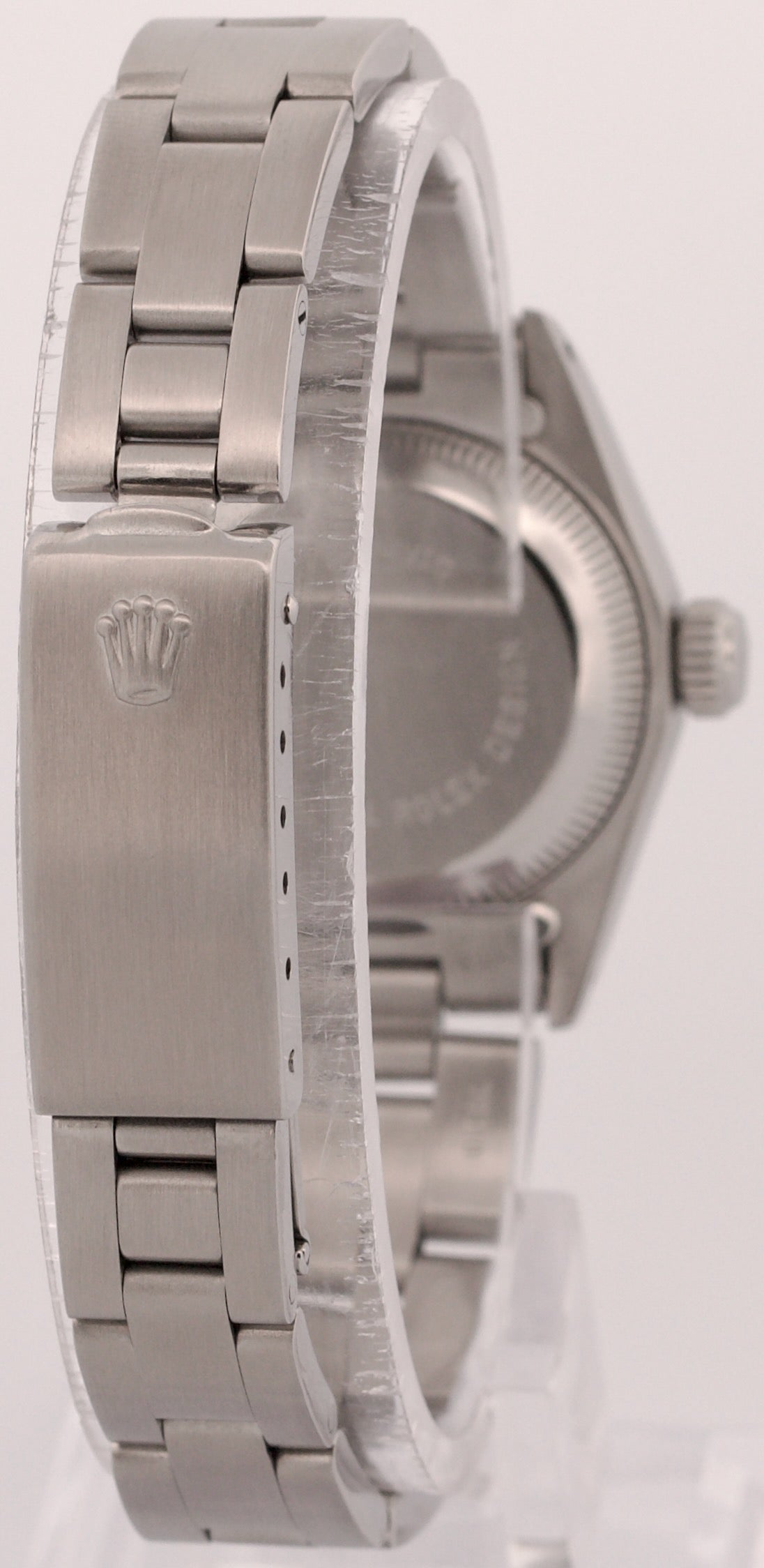 1984 Ladies Rolex Date 69160 Mother Of Pearl Diamond 26mm Steel Oyster Watch