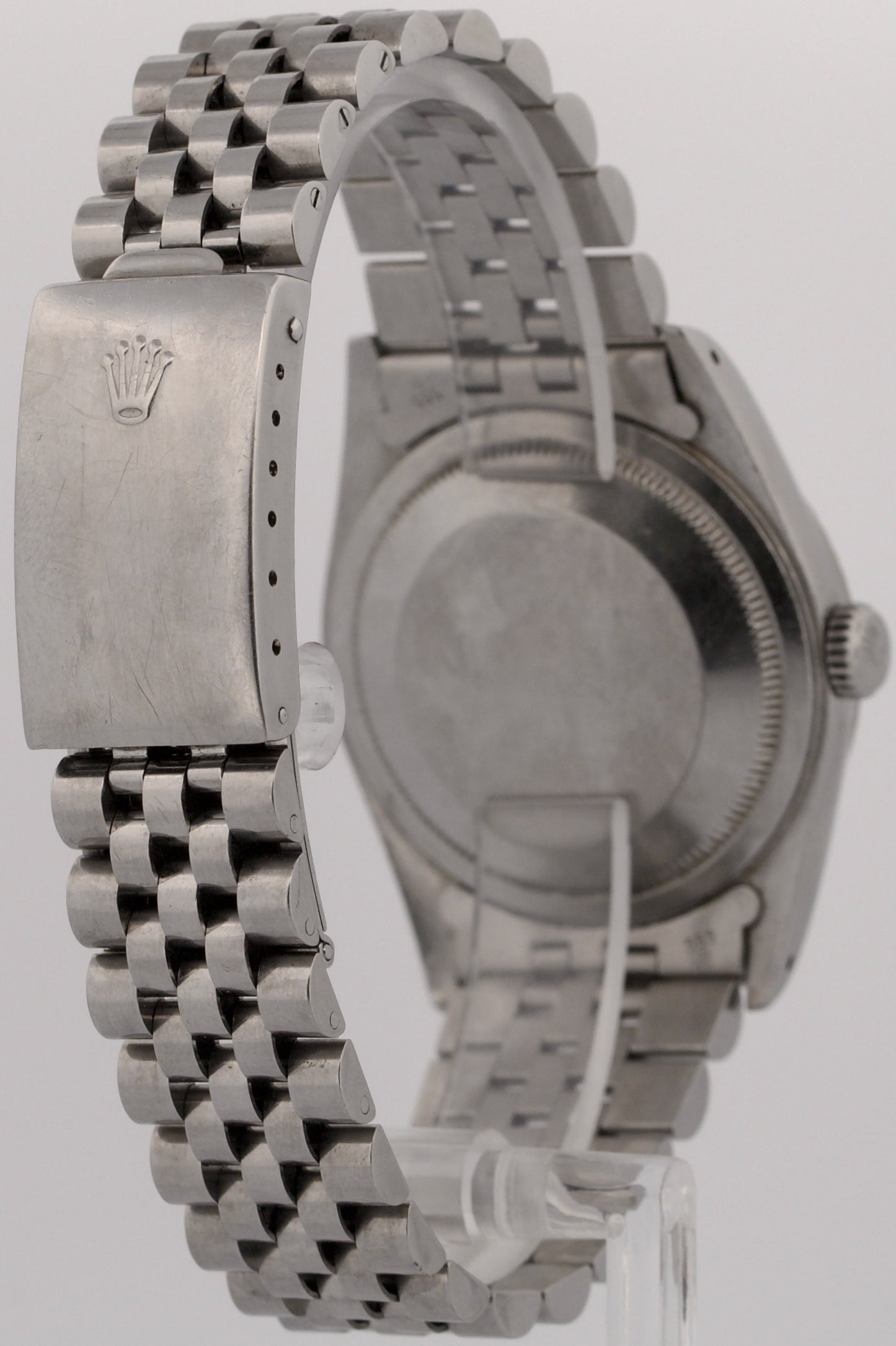 Rolex DateJust SILVER LINEN 36mm Stainless Steel 18K White Gold JUBILEE 16234