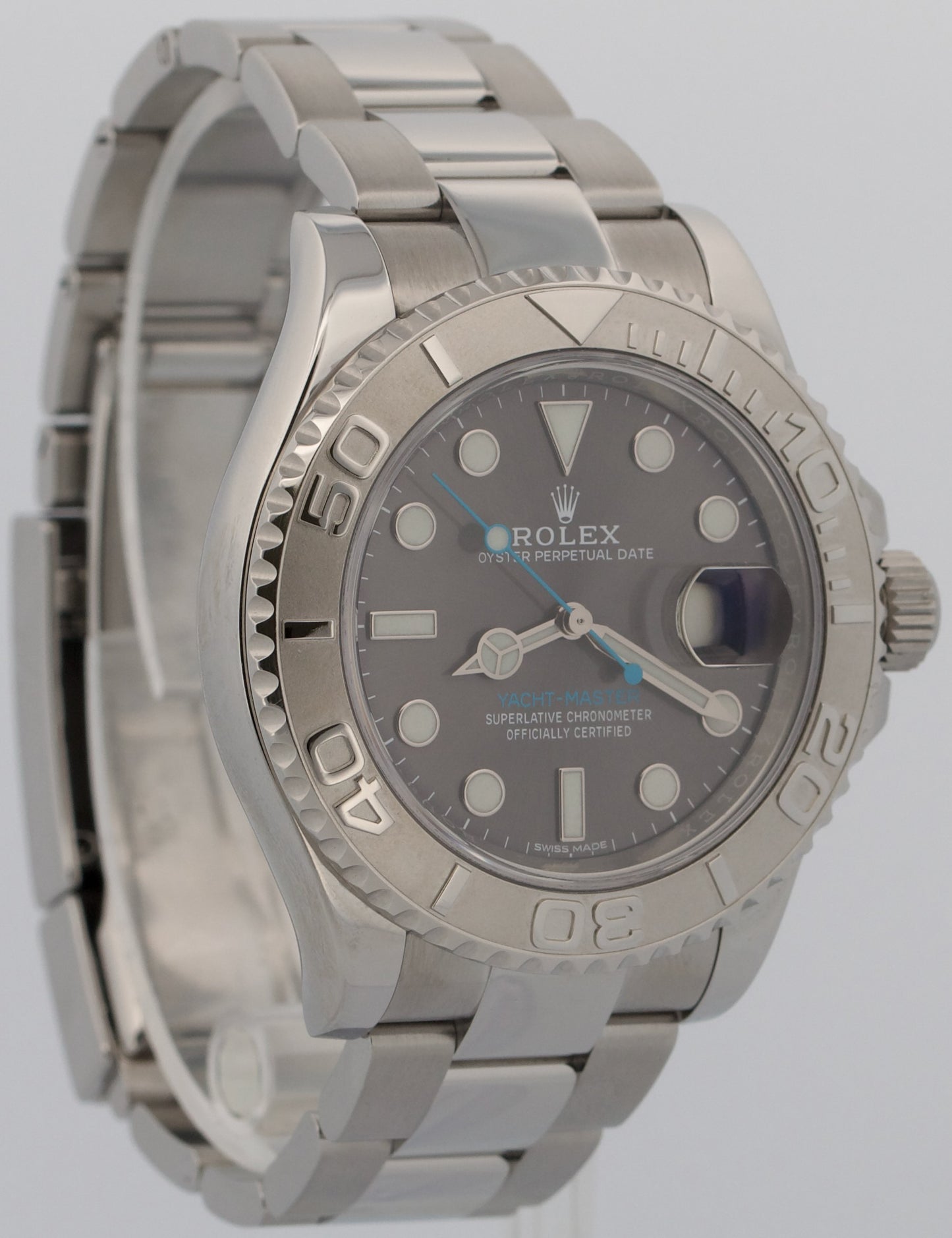 Rolex Yacht-Master Platinum RHODIUM 40mm Stainless Steel Oyster Watch 116622