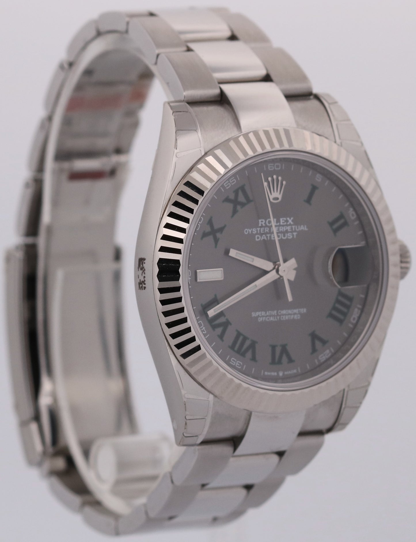 Stickered Rolex DateJust 126334 41mm Wimbledon Steel Oyster 18K Gold Box