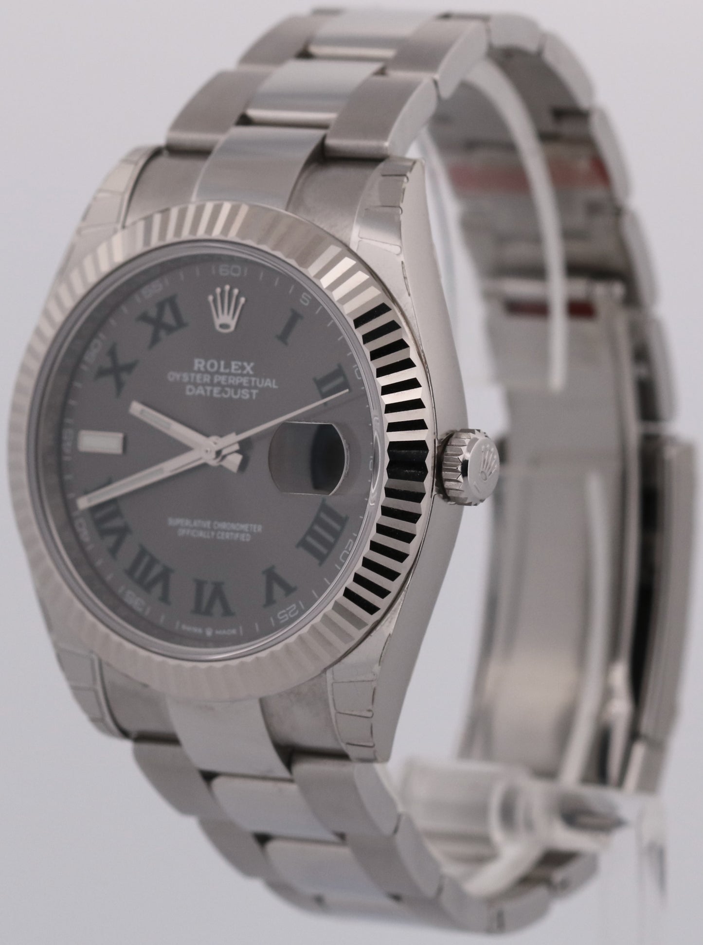 Stickered Rolex DateJust 126334 41mm Wimbledon Steel Oyster 18K Gold Box