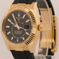 2021 Rolex Sky-Dweller 326238 18K Yellow Gold Black Oysterflex 42mm Box Papers