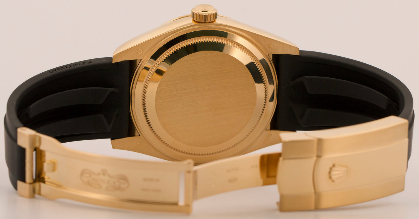 2021 Rolex Sky-Dweller 326238 18K Yellow Gold Black Oysterflex 42mm Box Papers