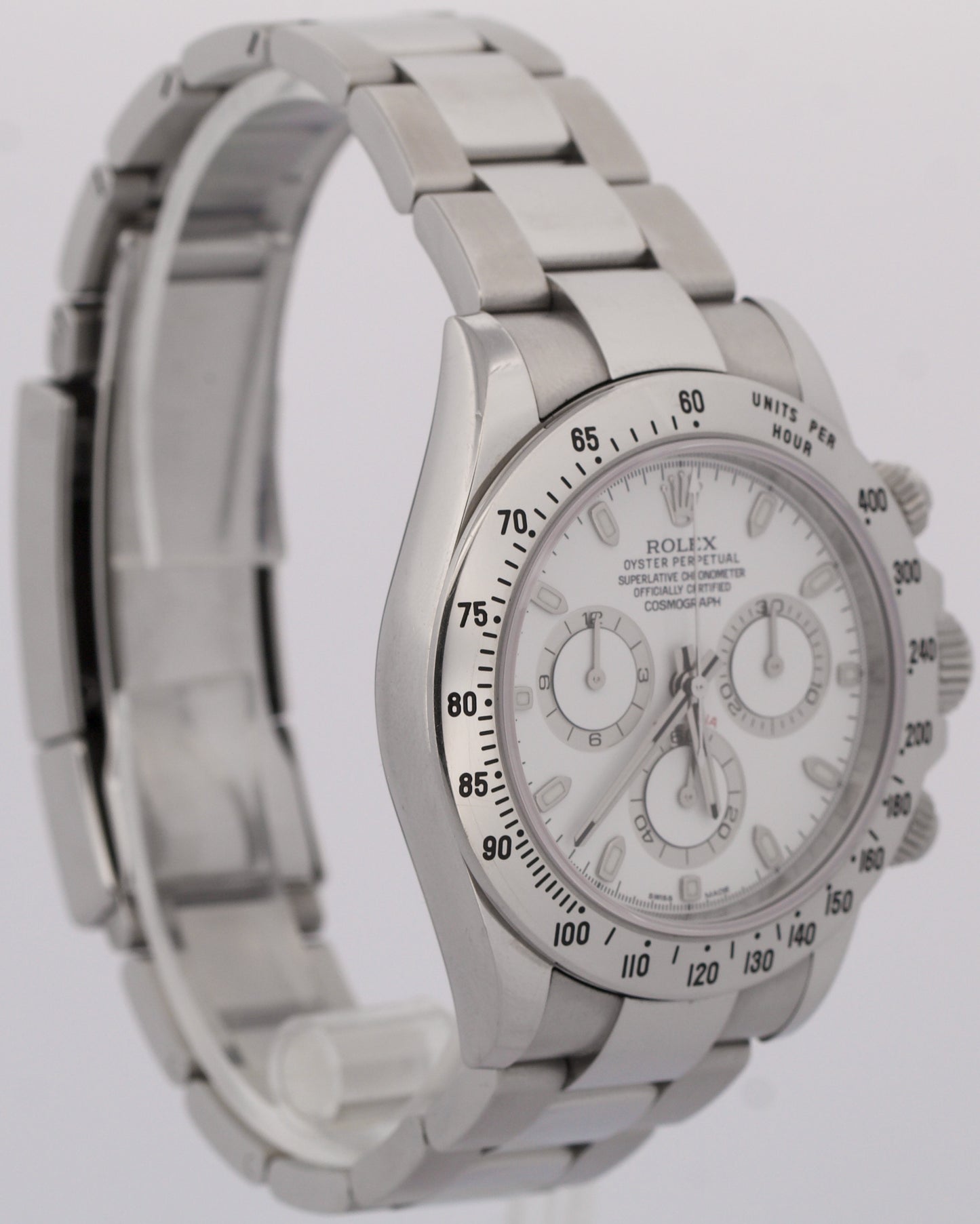 UNPOLISHED PAPERS Rolex Daytona Cosmograph PANDA White BLUE LUME 40mm 116520 BOX