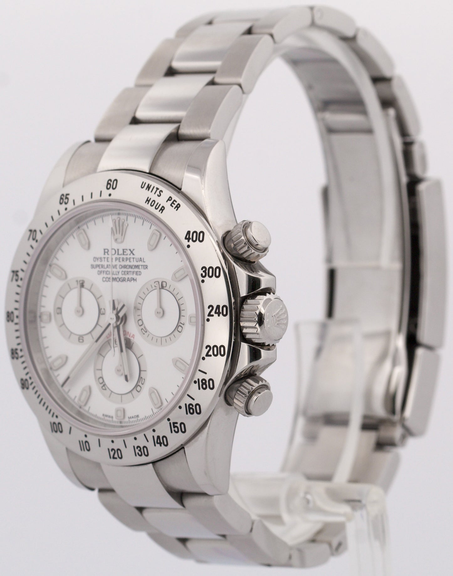 UNPOLISHED PAPERS Rolex Daytona Cosmograph PANDA White BLUE LUME 40mm 116520 BOX