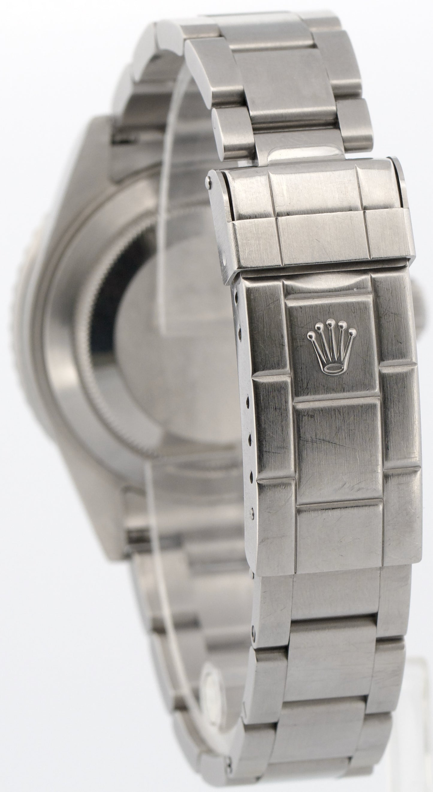 Rolex Submariner Date BLACK Stainless Steel REHAUT No-Holes 40mm Watch 16610