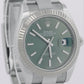 2024 PAPERS Rolex DateJust 41mm MINT GREEN 18K Steel Fluted OYSTER 126334 BOX