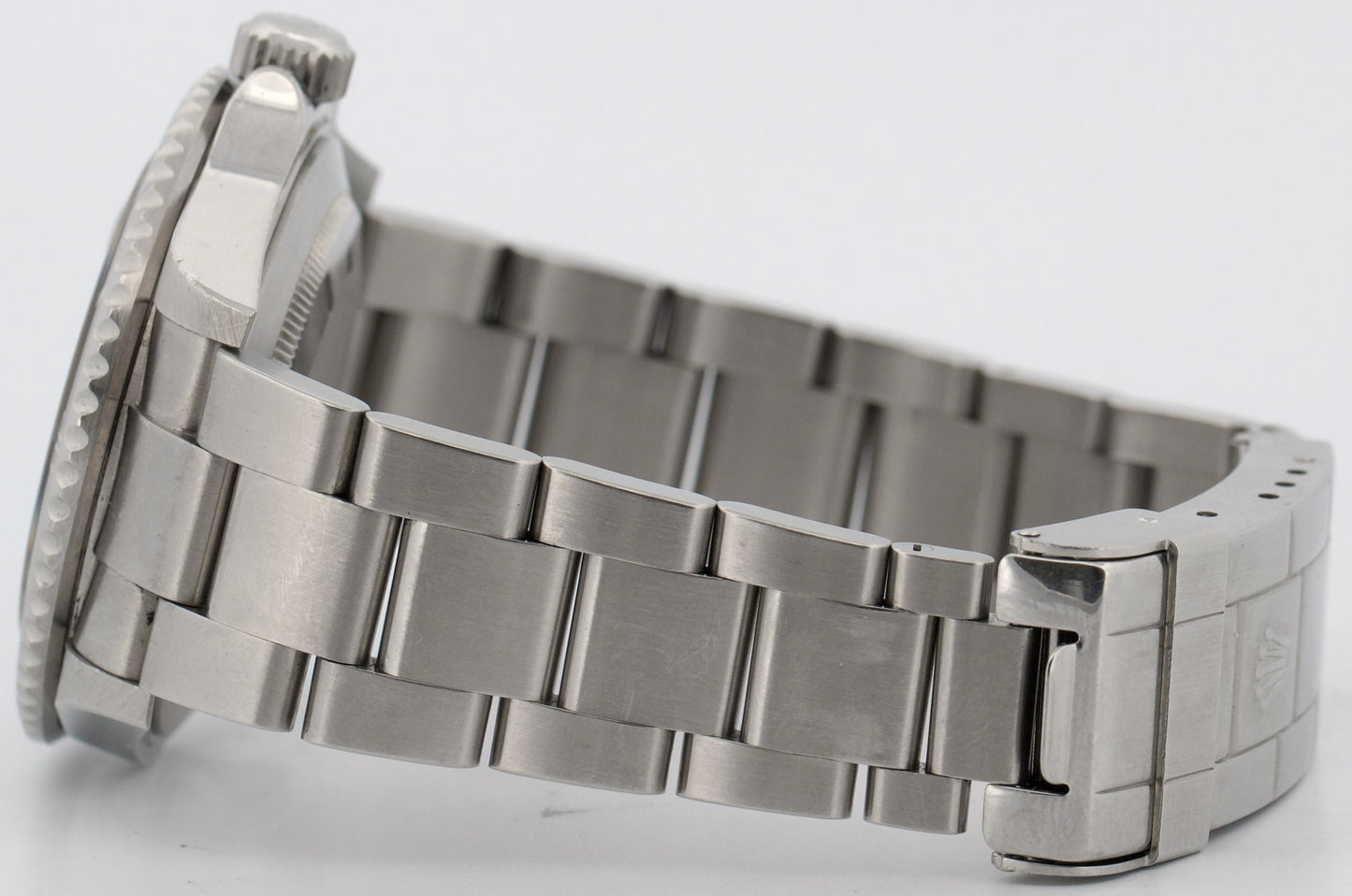 Rolex Submariner Date BLACK Stainless Steel REHAUT No-Holes 40mm Watch 16610