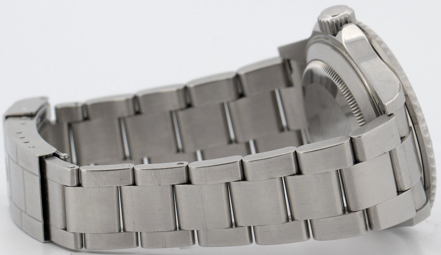 Rolex Submariner Date BLACK Stainless Steel REHAUT No-Holes 40mm Watch 16610