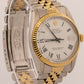 1983 Rolex DateJust 16013 White Roman Buckley Yellow Gold Steel Jubilee 36mm Box