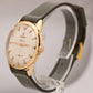 Unisex Omega Geneve 18K Rose Gold Silver Leather 35mm Manual 35mm Watch 2903