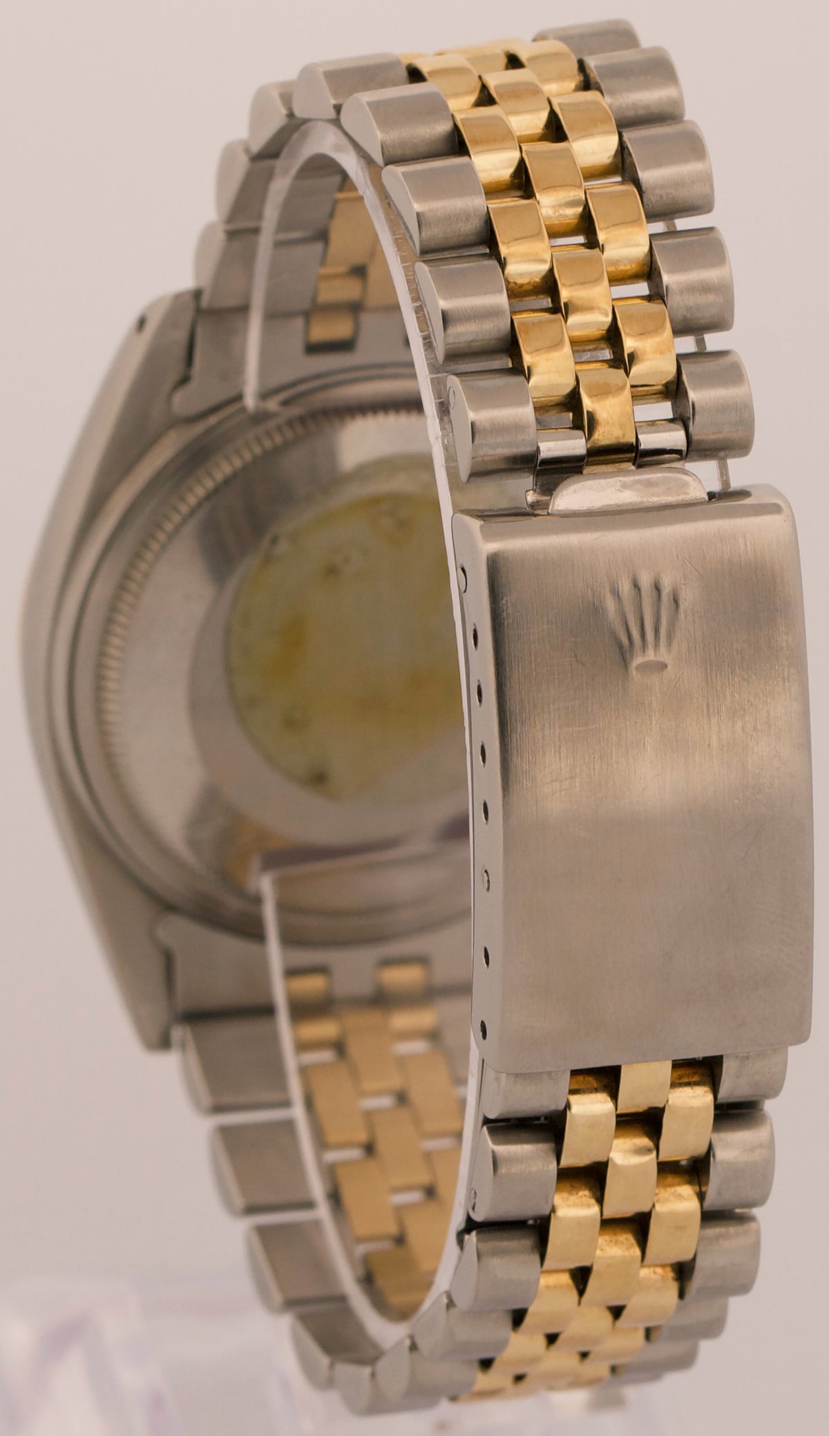 1983 Rolex DateJust 16013 White Roman Buckley Yellow Gold Steel Jubilee 36mm Box