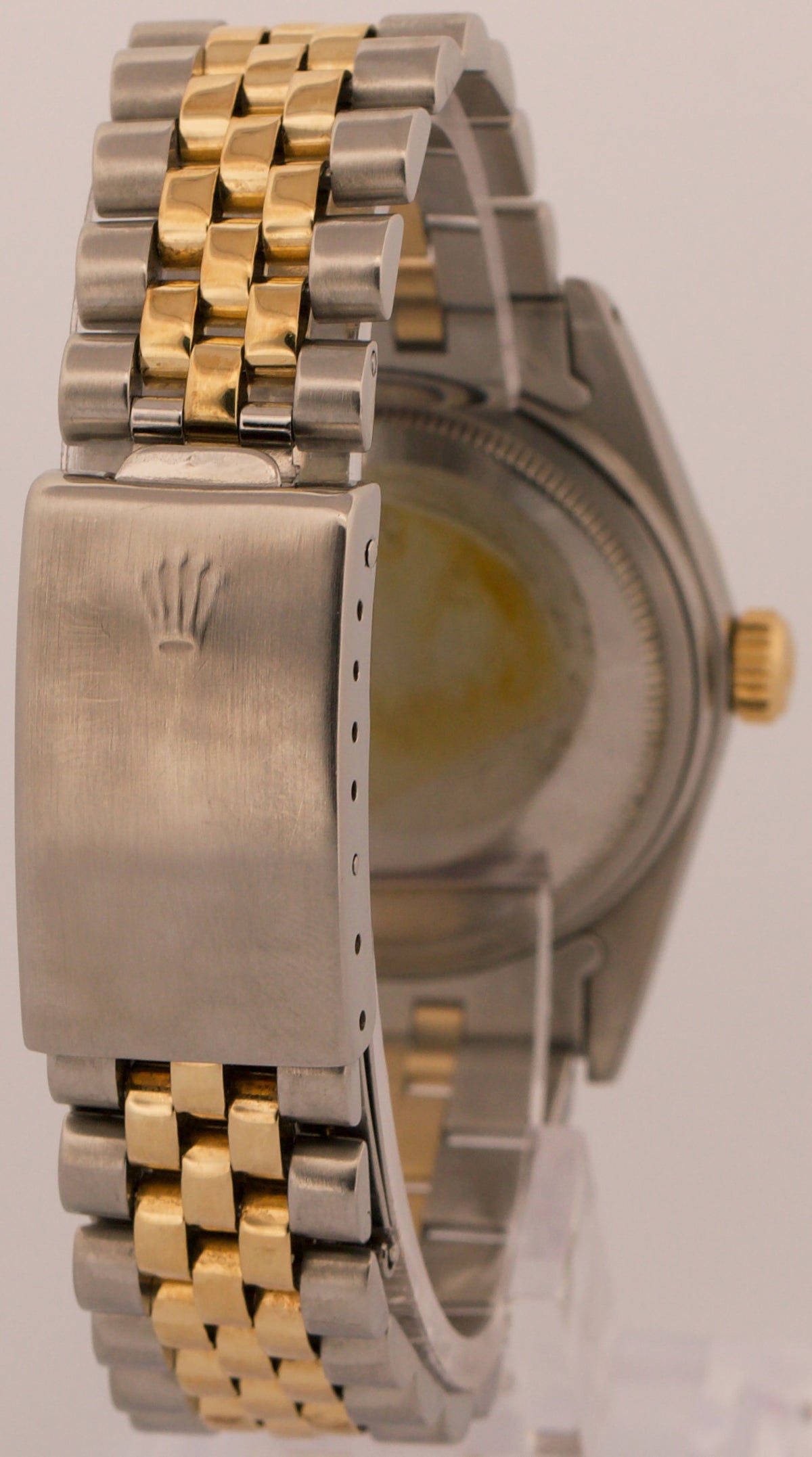 1983 Rolex DateJust 16013 White Roman Buckley Yellow Gold Steel Jubilee 36mm Box