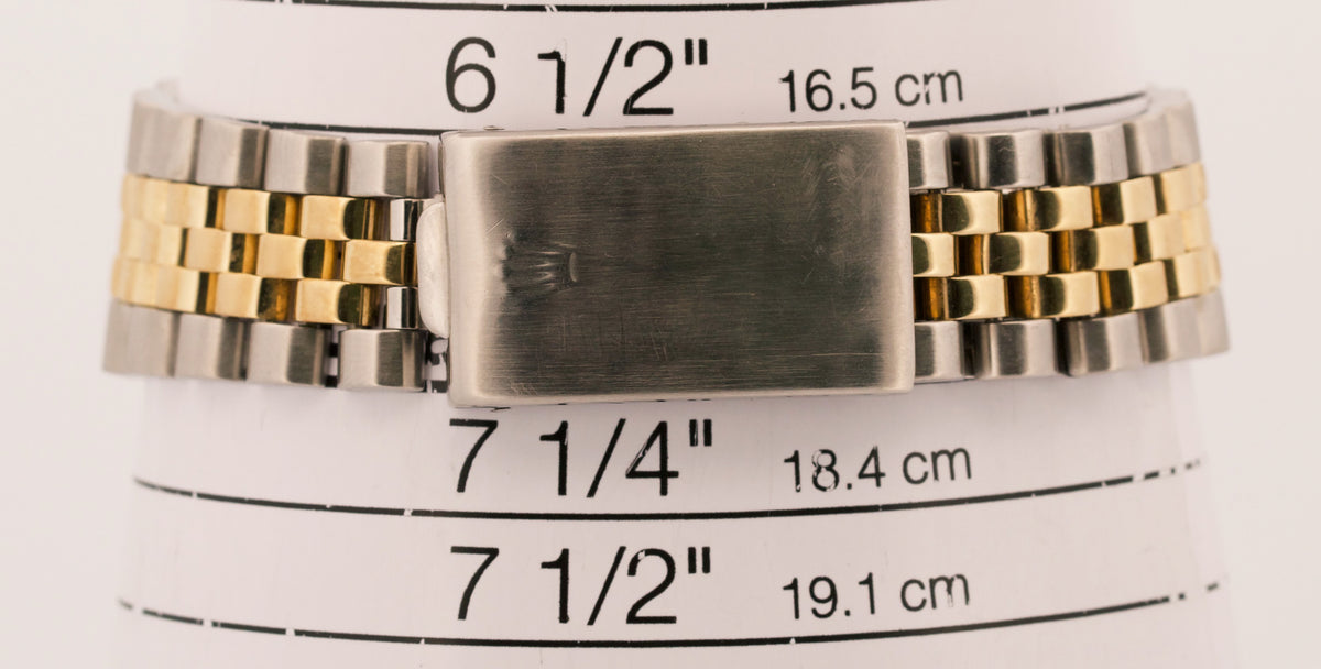 1983 Rolex DateJust 16013 White Roman Buckley Yellow Gold Steel Jubilee 36mm Box
