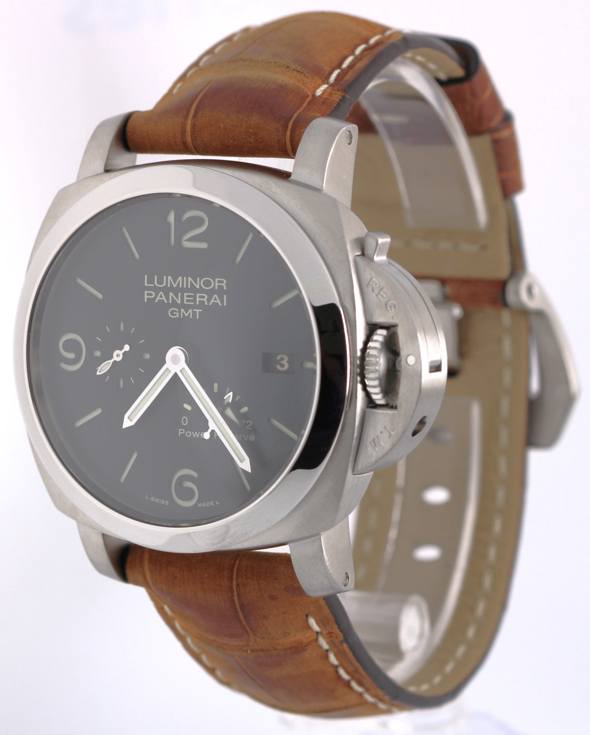 Panerai Luminor 1950 3 Days GMT Power Reserve PAM00321 Black 44mm Box Papers