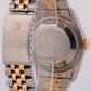 PAPERS Rolex DateJust 36mm FACTORY BLACK DIAMOND 18K Steel JUBILEE 16233 BOX