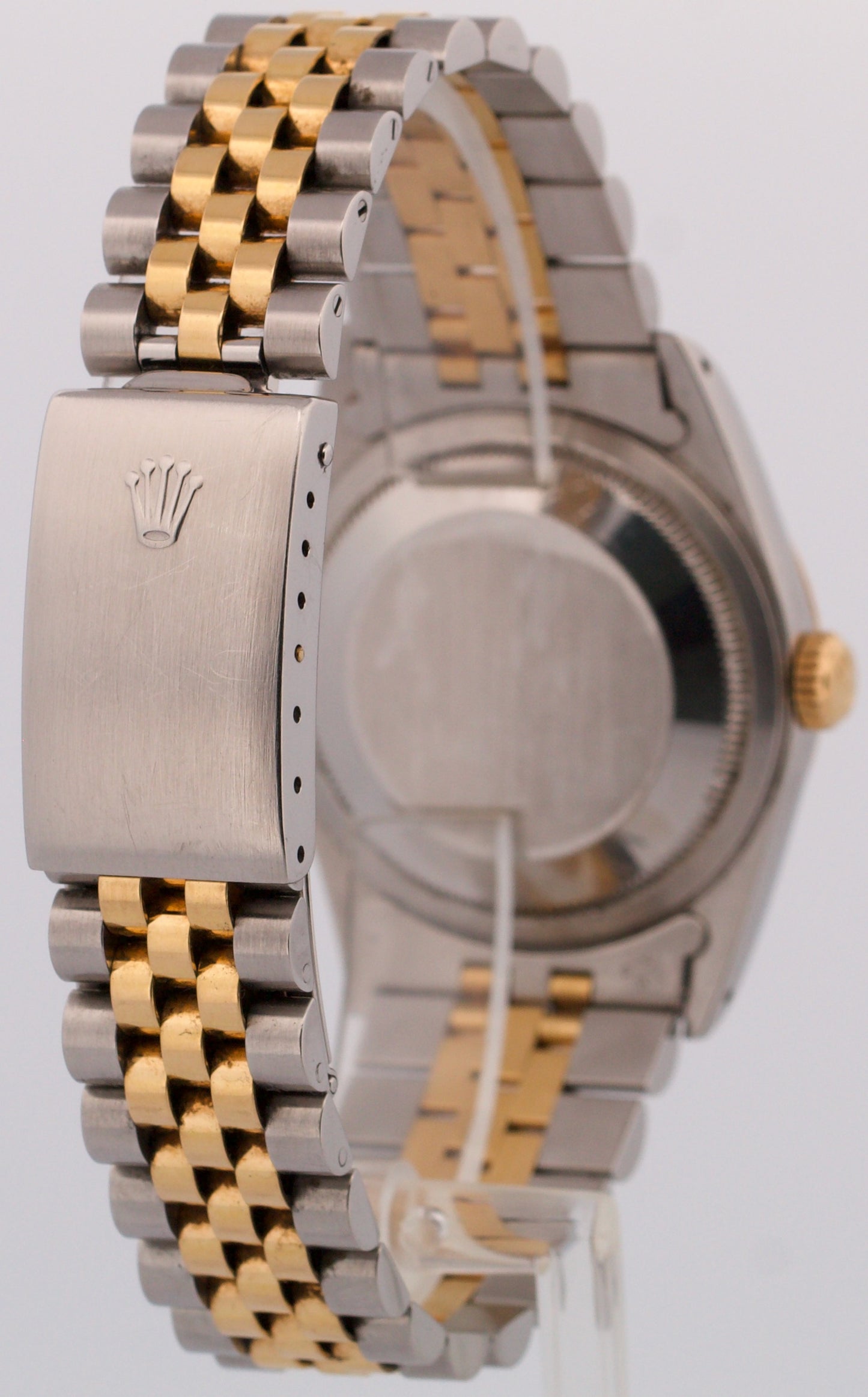 PAPERS Rolex DateJust 36mm FACTORY BLACK DIAMOND 18K Steel JUBILEE 16233 BOX