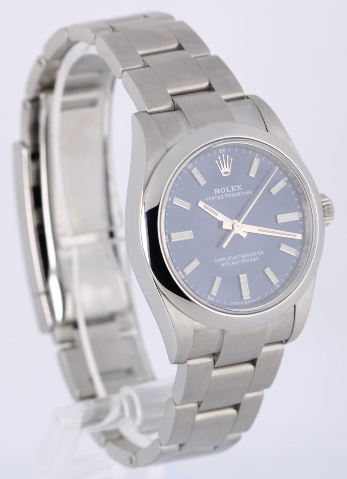 2022 Rolex Oyster Perpetual 124200 Blue 34mm Steel Oyster Watch Box Papers