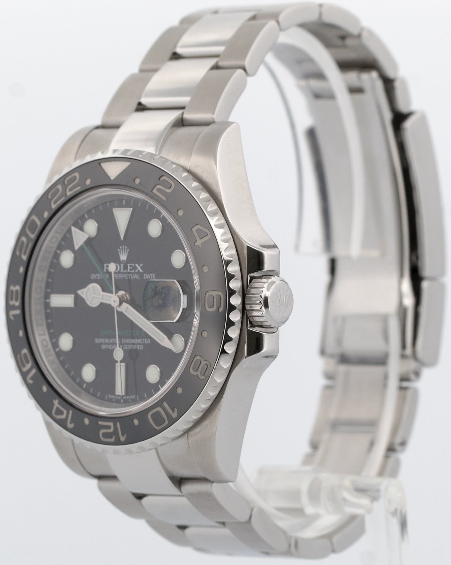 Rolex GMT-Master II 116710 LN Black Green Stainless Steel 40mm Ceramic Watch Box