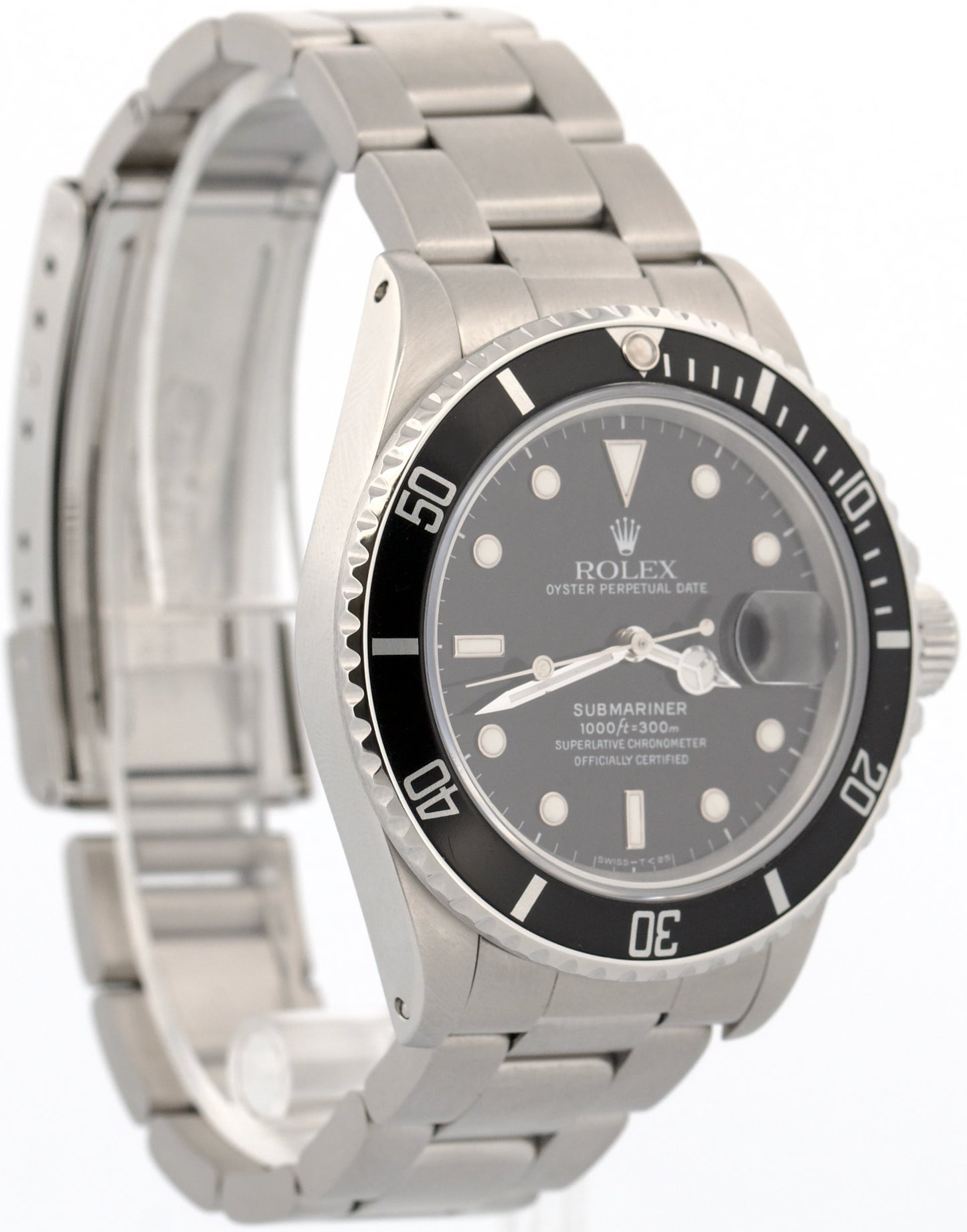 VINTAGE 1987 Rolex Submariner Date BLACK 40mm Stainless Steel Oyster Watch 16800