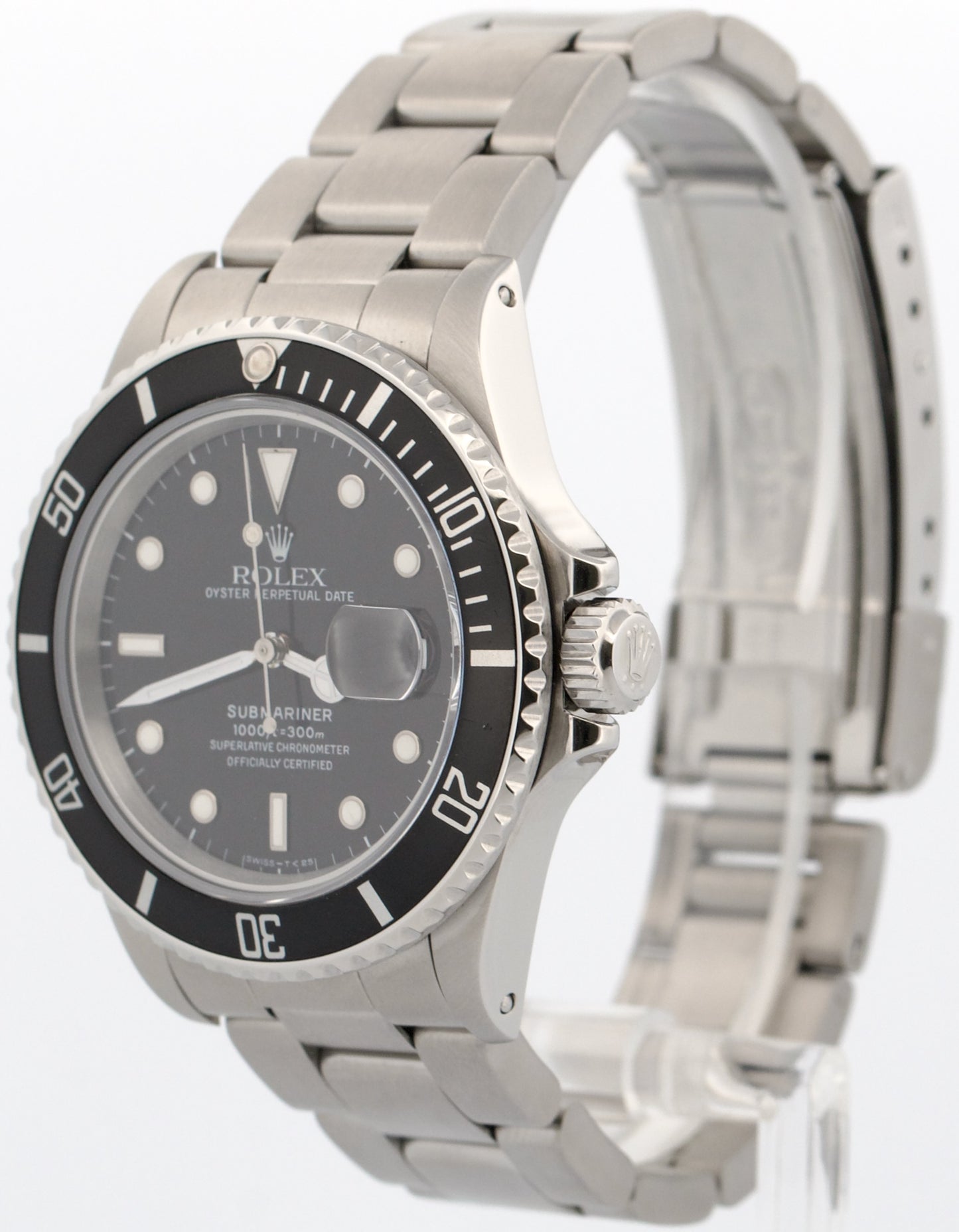 VINTAGE 1987 Rolex Submariner Date BLACK 40mm Stainless Steel Oyster Watch 16800