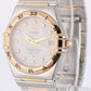 Omega Constellation 50 Years 1304.35.00 Two-Tone 18k Silver Diamond 35.5mm Watch