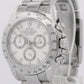 Rolex Daytona Cosmograph WHITE Chronograph Stainless Steel Watch 40mm 116520
