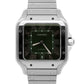PAPERS Cartier Santos-Dumont GREEN Stainless Steel WSSA0062 4072 39.8mm BOX