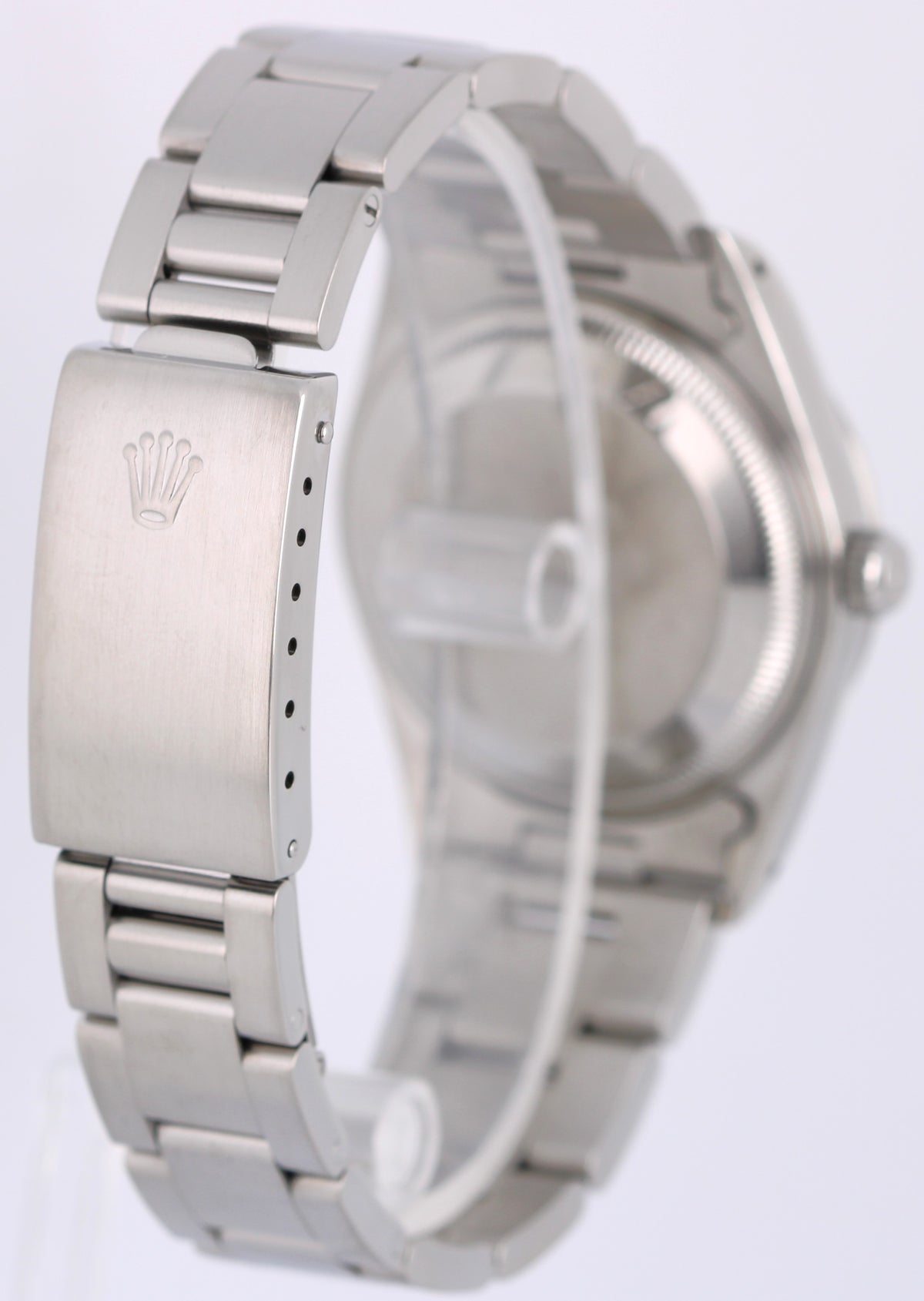 Vintage Rolex Oyster Perpetual Date Tiffany & Co 15200 Silver Patina 34mm Watch