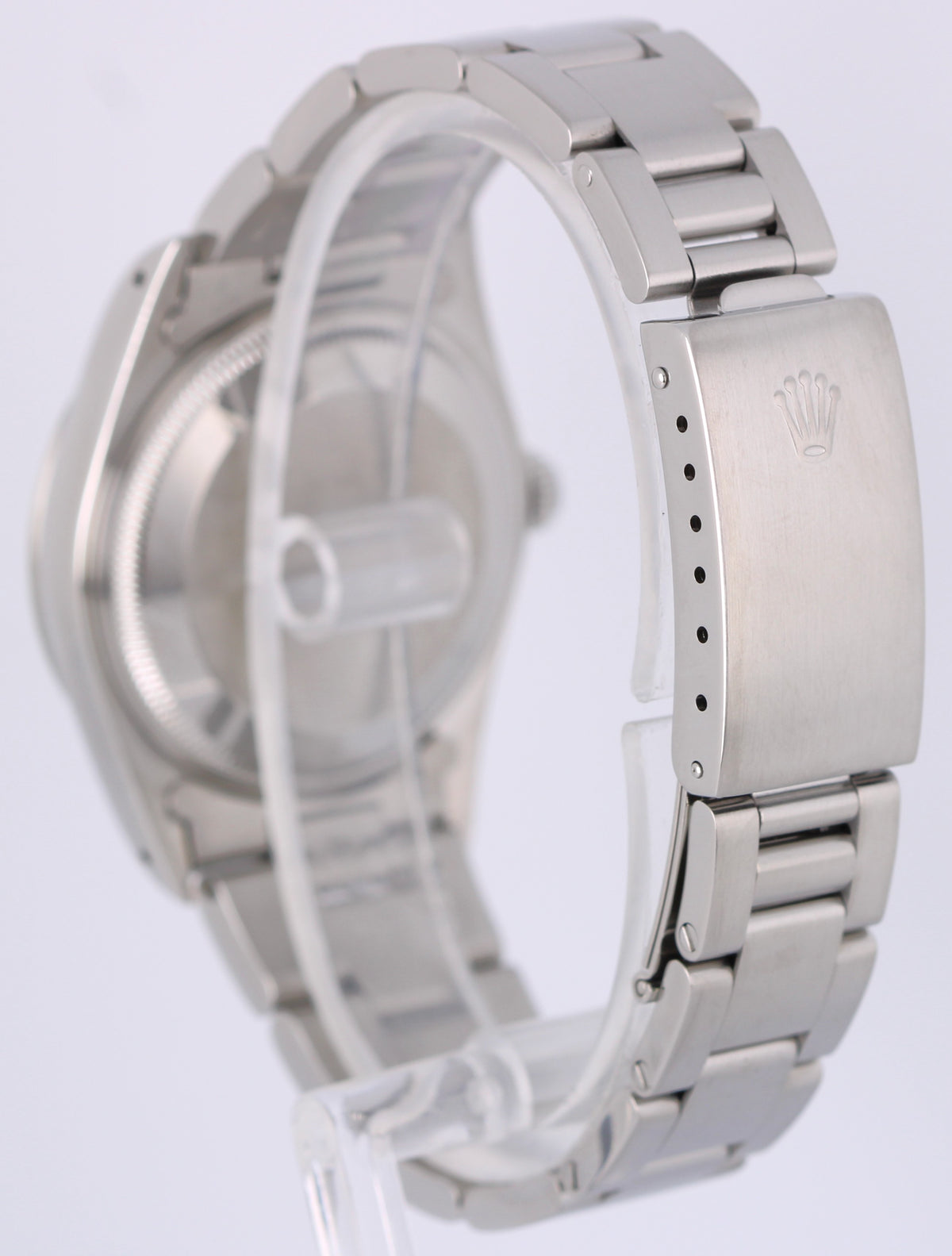 Vintage Rolex Oyster Perpetual Date Tiffany & Co 15200 Silver Patina 34mm Watch