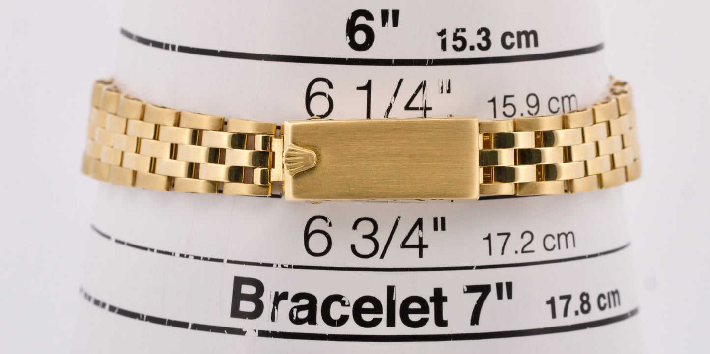 Ladies Rolex Oyster Perpetual 26mm MOP DIAMOND 18K Yellow Gold JUBILEE 67198