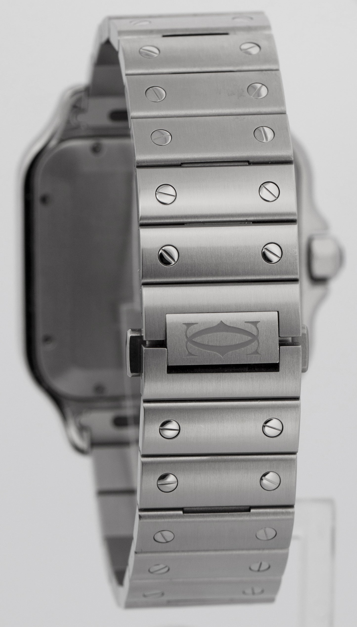 PAPERS Cartier Santos-Dumont GREEN Stainless Steel WSSA0062 4072 39.8mm BOX