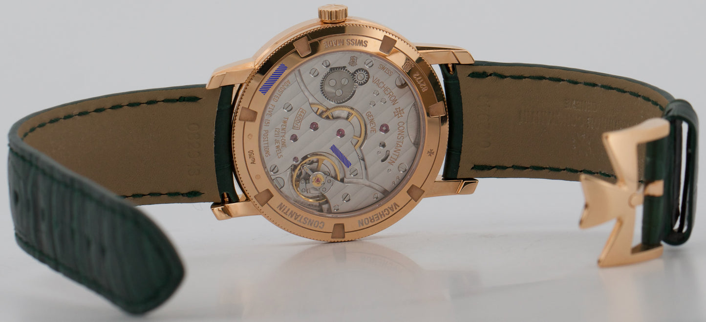 2024 Vacheron Constantin Traditionnelle 82172 Green 18K Gold 38mm Box Papers