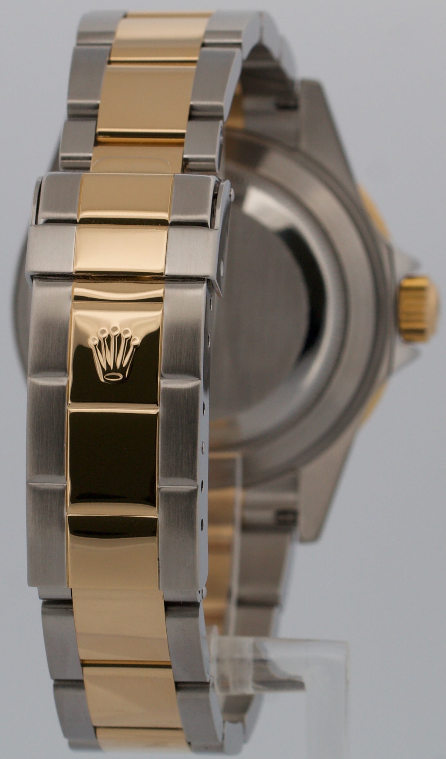 Rolex Submariner Date 16613 Black No-Holes 18K Yellow Gold Two-Tone 40mm Watch
