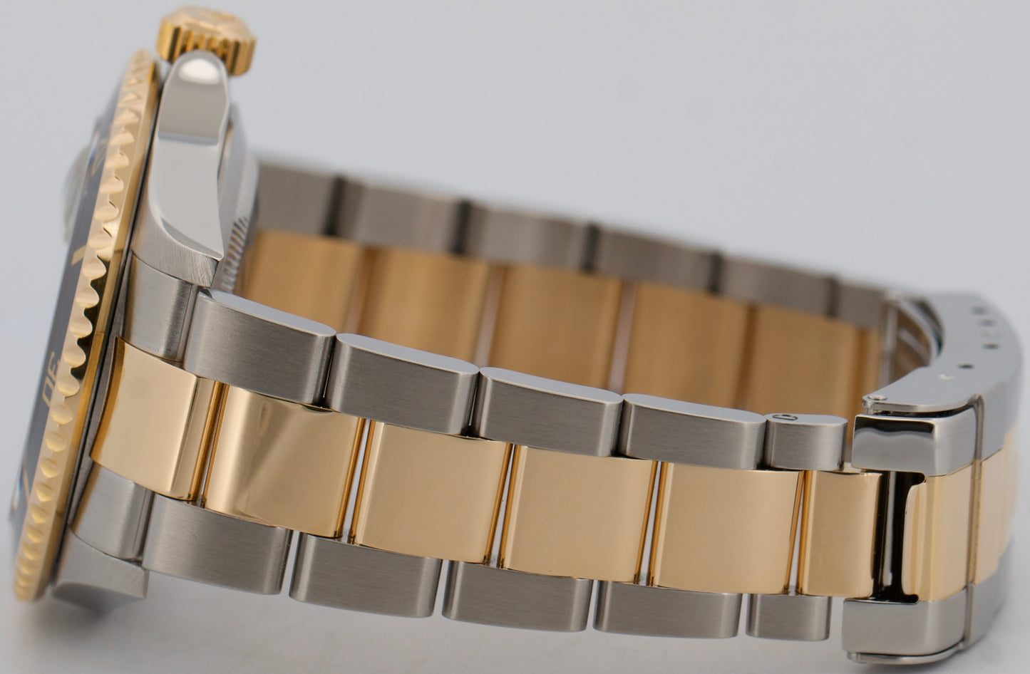 Rolex Submariner Date 16613 Black No-Holes 18K Yellow Gold Two-Tone 40mm Watch