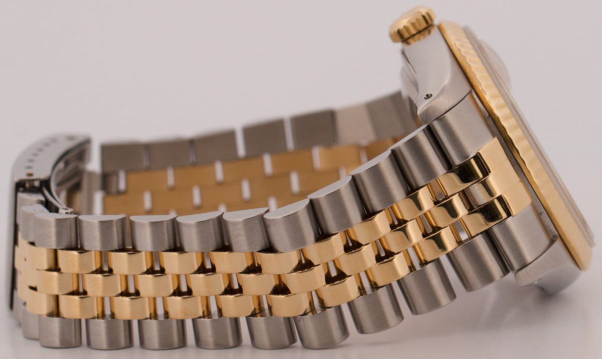 1991 Rolex DateJust 16233 36mm Champagne Diamond Two-Tone 18K Gold Jubilee Watch