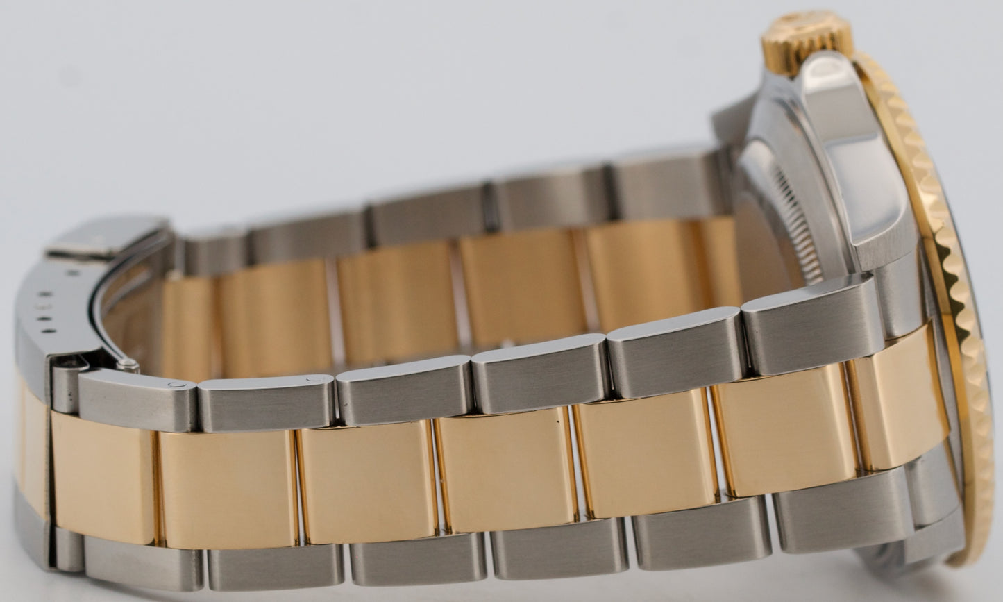 Rolex Submariner Date 16613 Black No-Holes 18K Yellow Gold Two-Tone 40mm Watch