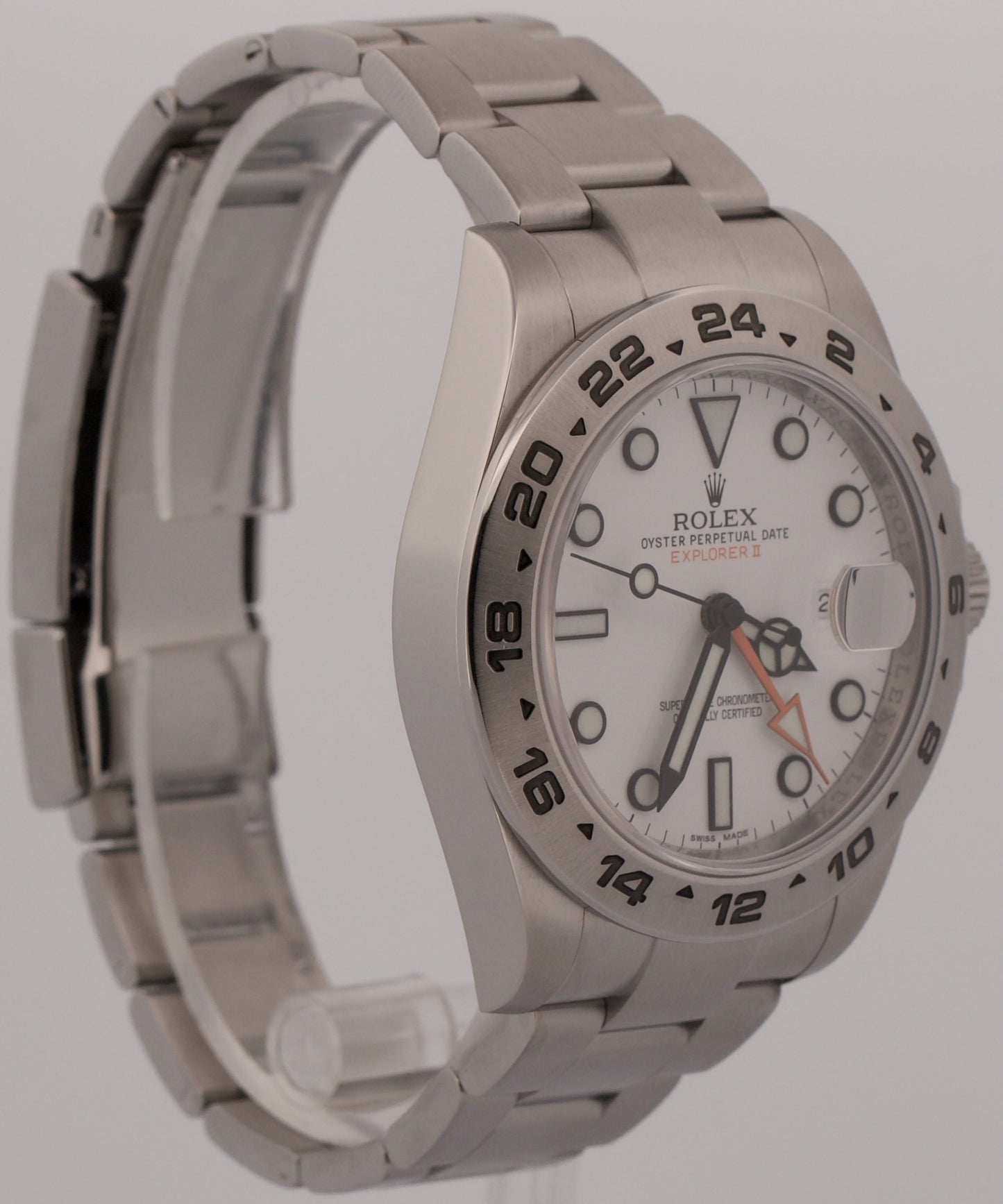 2013 Rolex Explorer II 216570 Polar White Stainless Steel 42mm Watch Box Papers