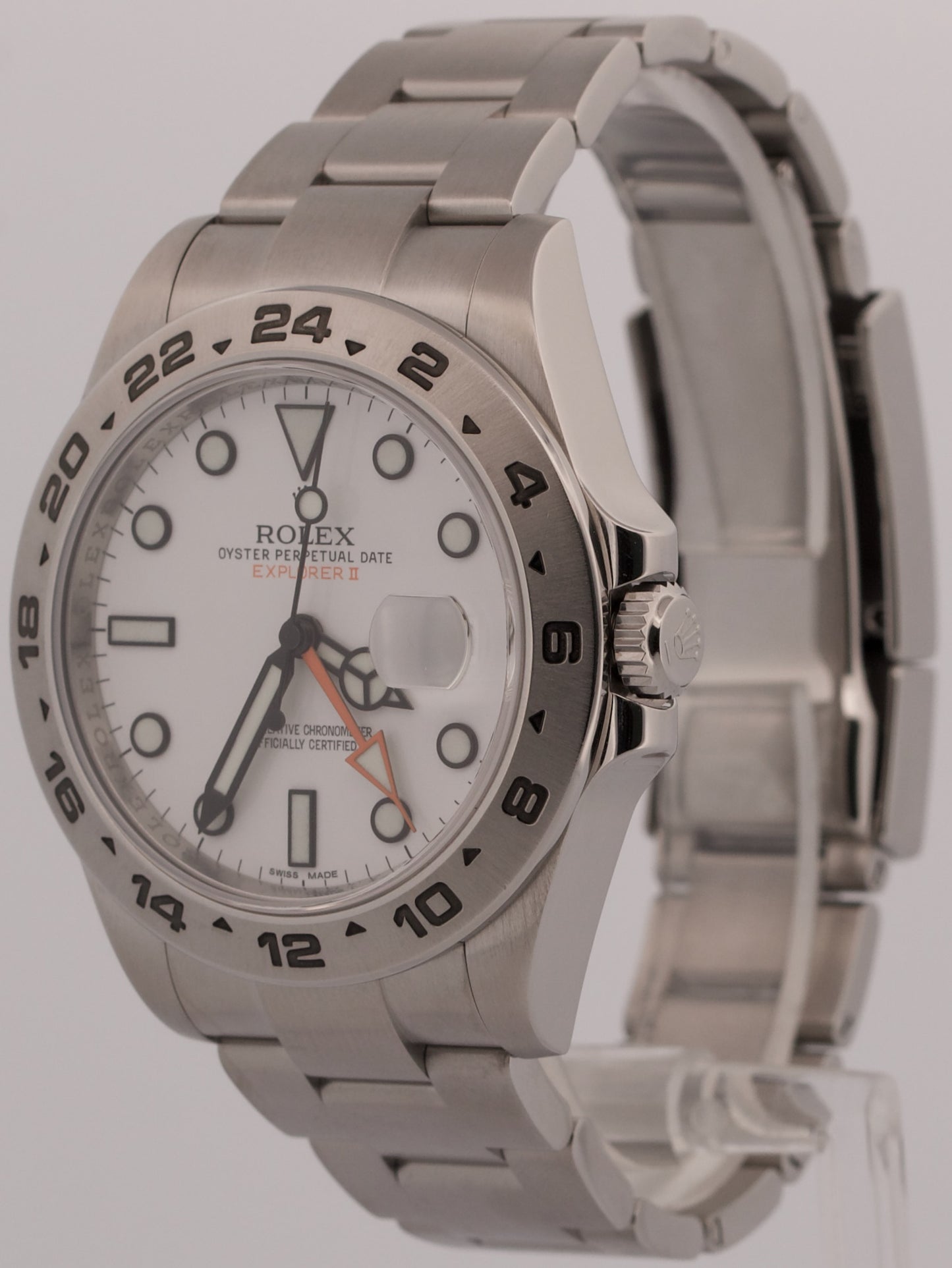 2013 Rolex Explorer II 216570 Polar White Stainless Steel 42mm Watch Box Papers