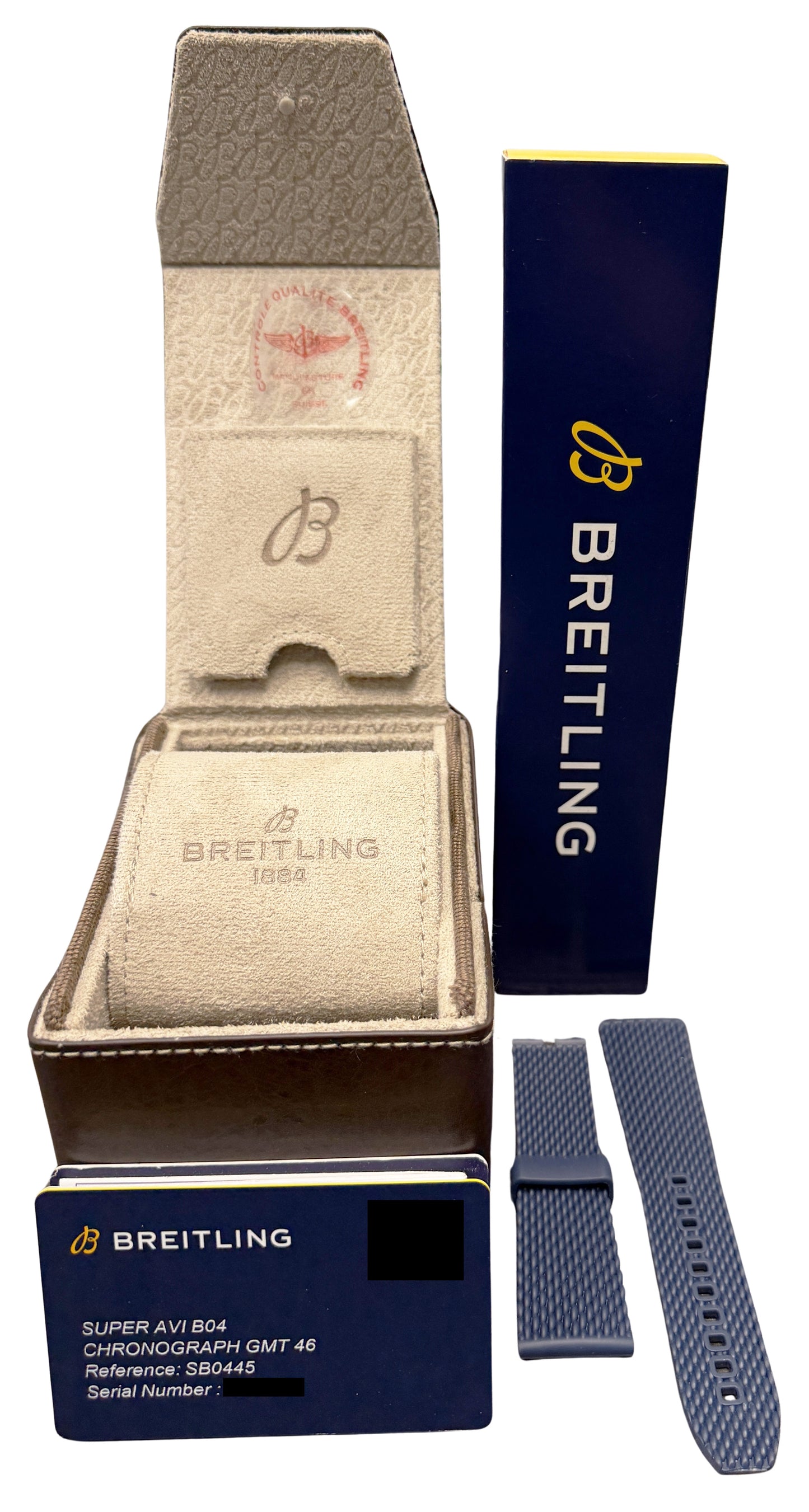 BRAND NEW Breitling Super AVI B04 Chronograph PAPER Ceramic Blue 46mm SB0445 BOX