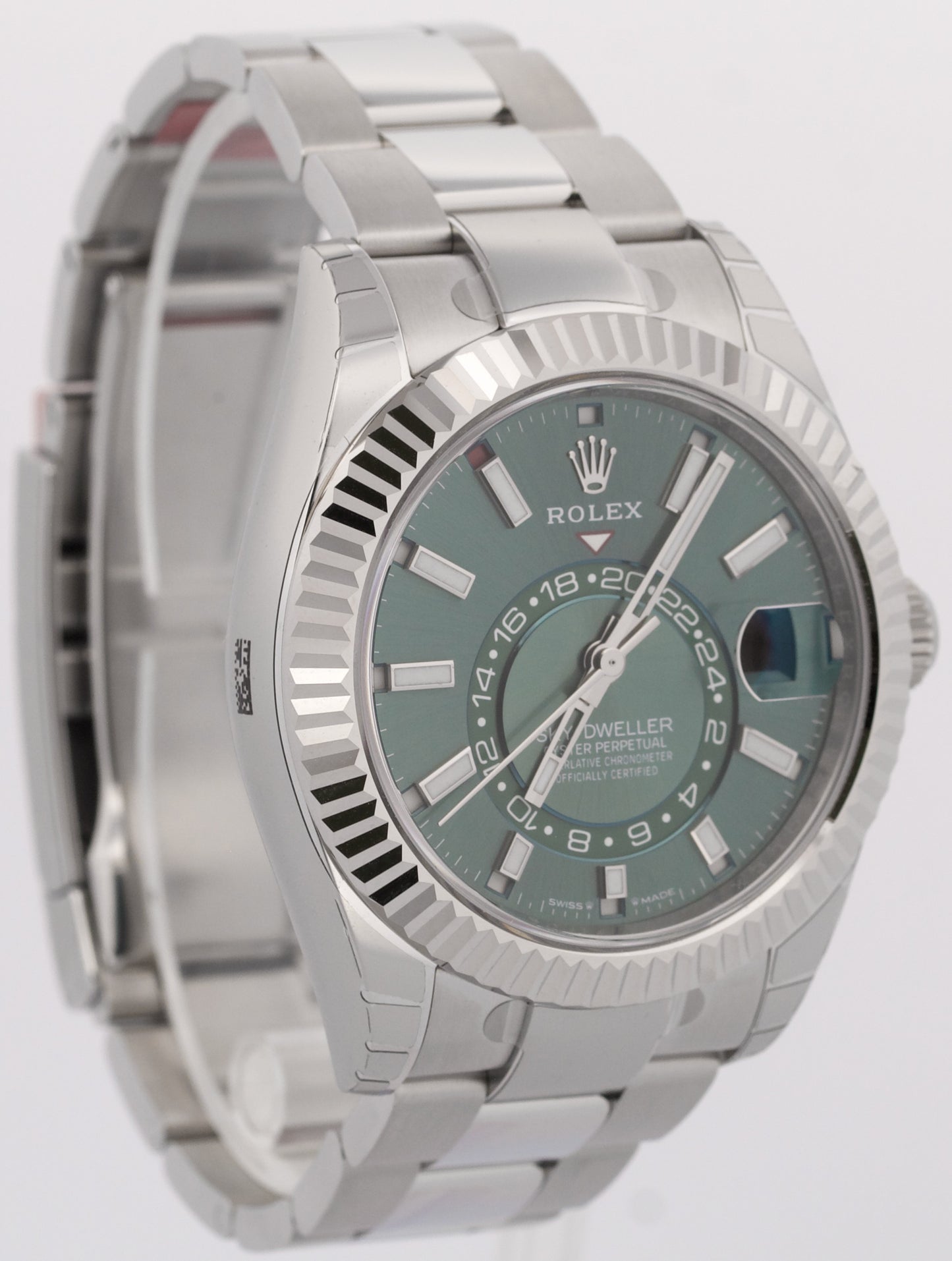 NEW STICKERED 2024 PAPERS Rolex Sky-Dweller GREEN 42mm OYSTER 18K 336934 BOX