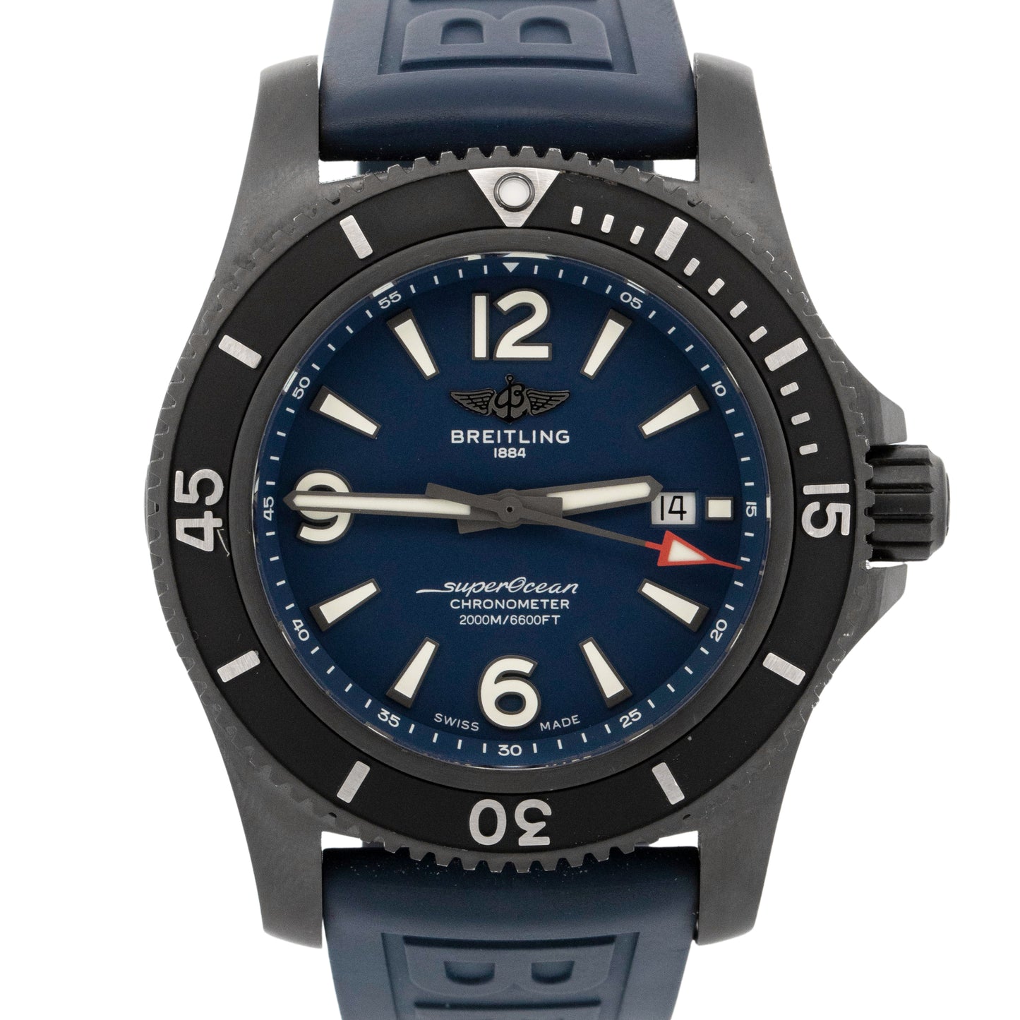 Breitling Superocean Automatic 46mm DLC Stainless Steel Blue M17368 Watch BOX