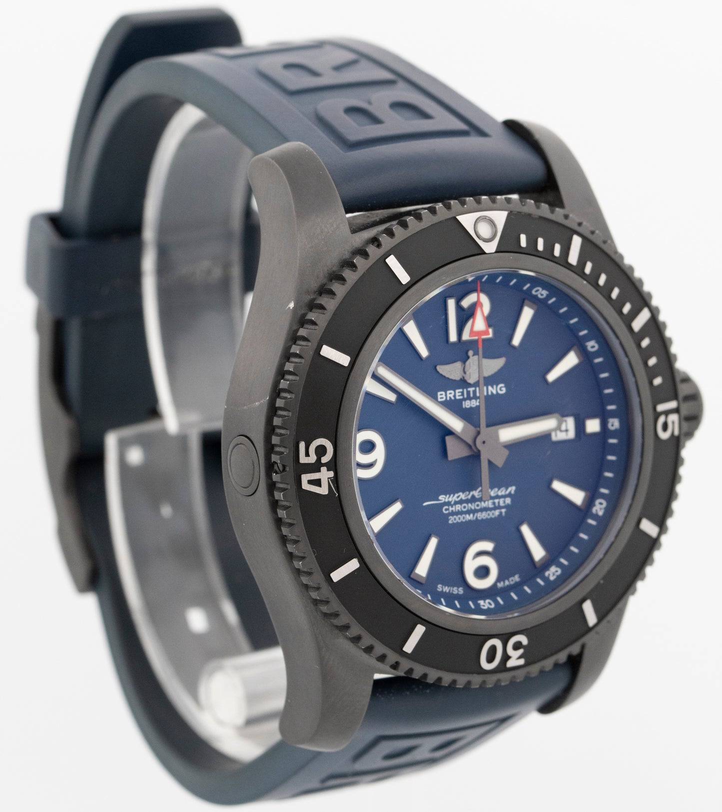 Breitling Superocean Automatic 46mm DLC Stainless Steel Blue M17368 Watch BOX