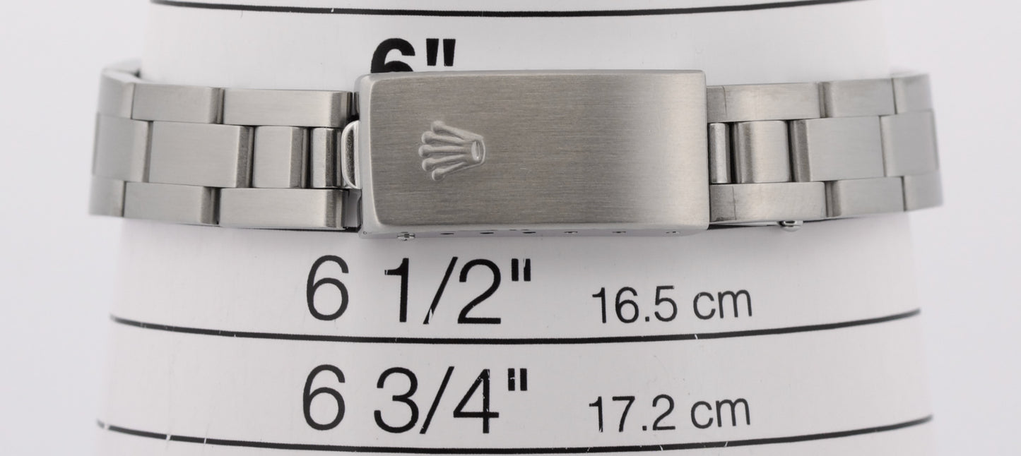 1999 Rolex Oyster Perpetual 24mm WHITE ROMAN Stainless Steel Oyster Smooth 76080