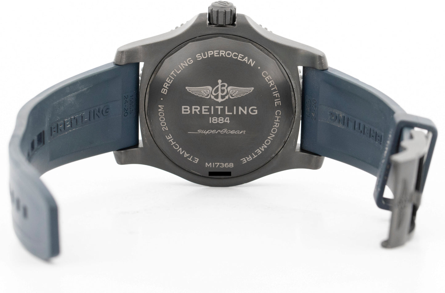 Breitling Superocean Automatic 46mm DLC Stainless Steel Blue M17368 Watch BOX
