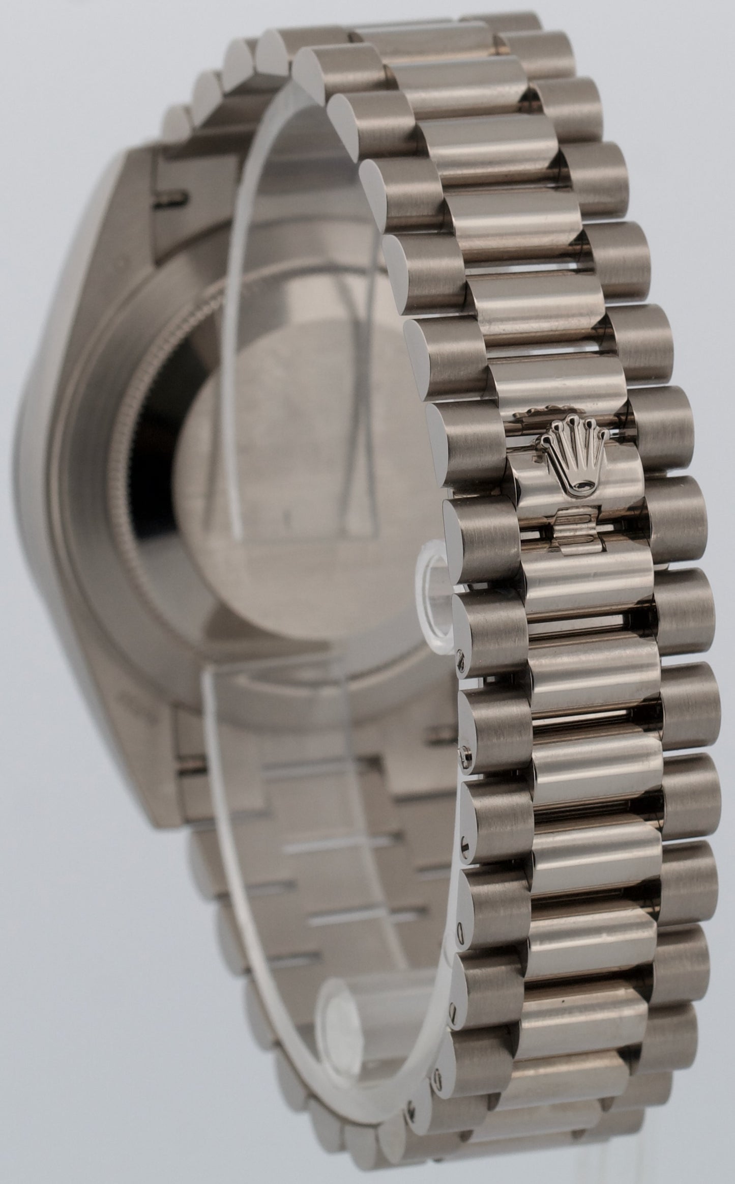 2021 Rolex Day-Date President 228239 Pave Diamond Blue 18K Gold 40mm Box Papers