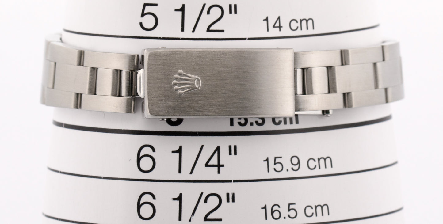 1999 Rolex Oyster Perpetual 24mm Pink SALMON Arabic Stainless Steel Oyster 76080