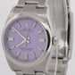 2025 PAPERS Rolex Oyster Perpetual LAVENDER Purple Steel 36mm Watch 126000 BOX