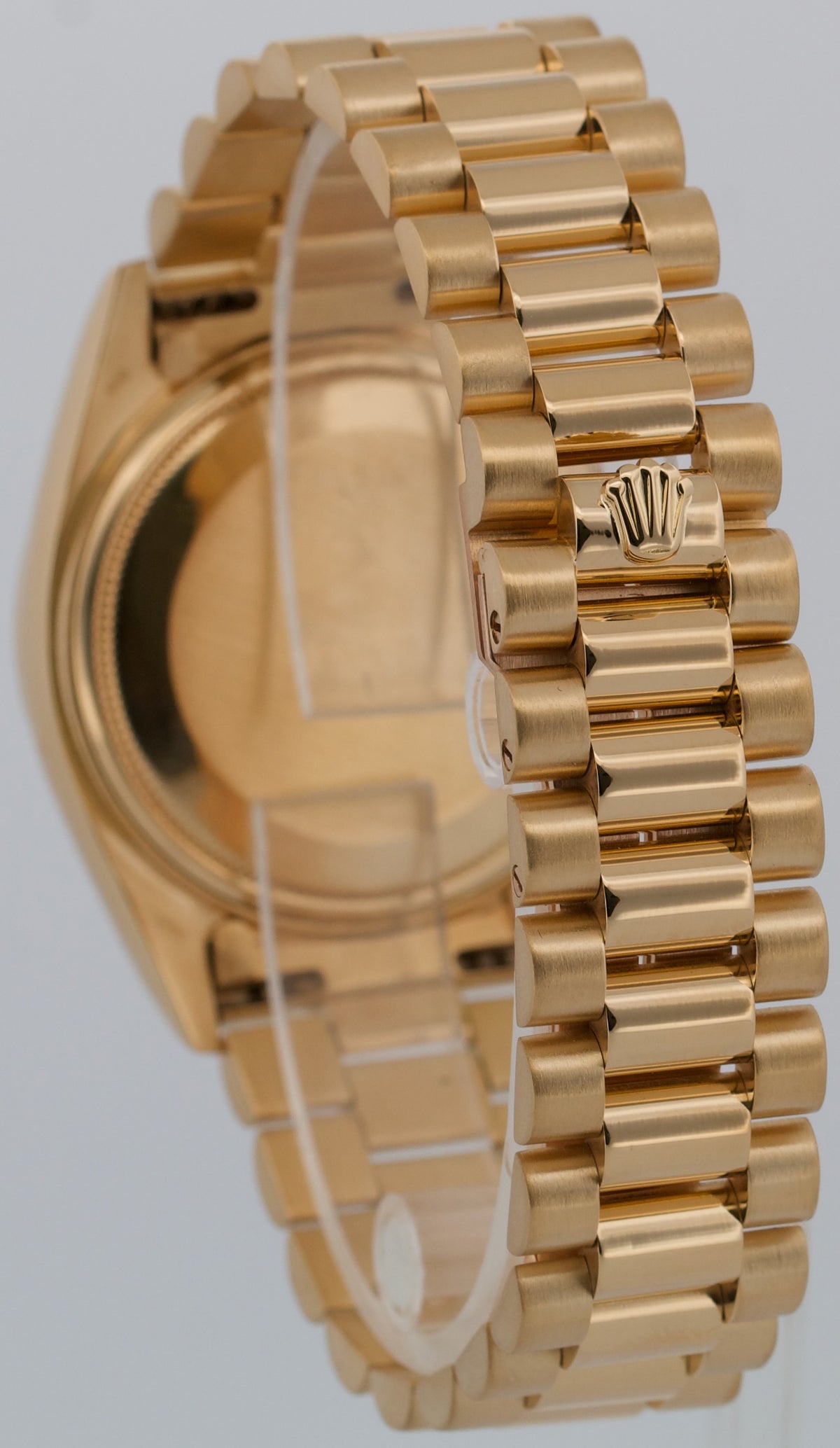 1979 Rolex Day-Date President 18048 Black Roman 36mm 18K Gold Fluted Watch