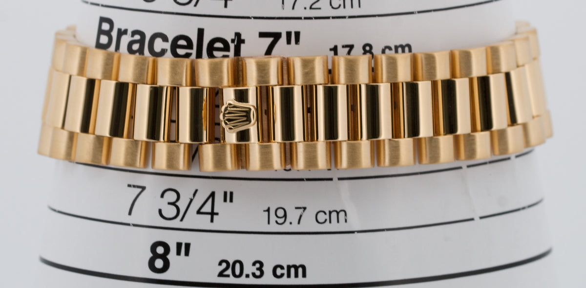 1979 Rolex Day-Date President 18048 Black Roman 36mm 18K Gold Fluted Watch